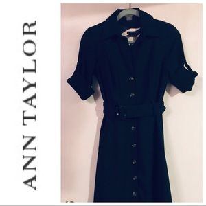 Ann Taylor black trench / rain coat 2